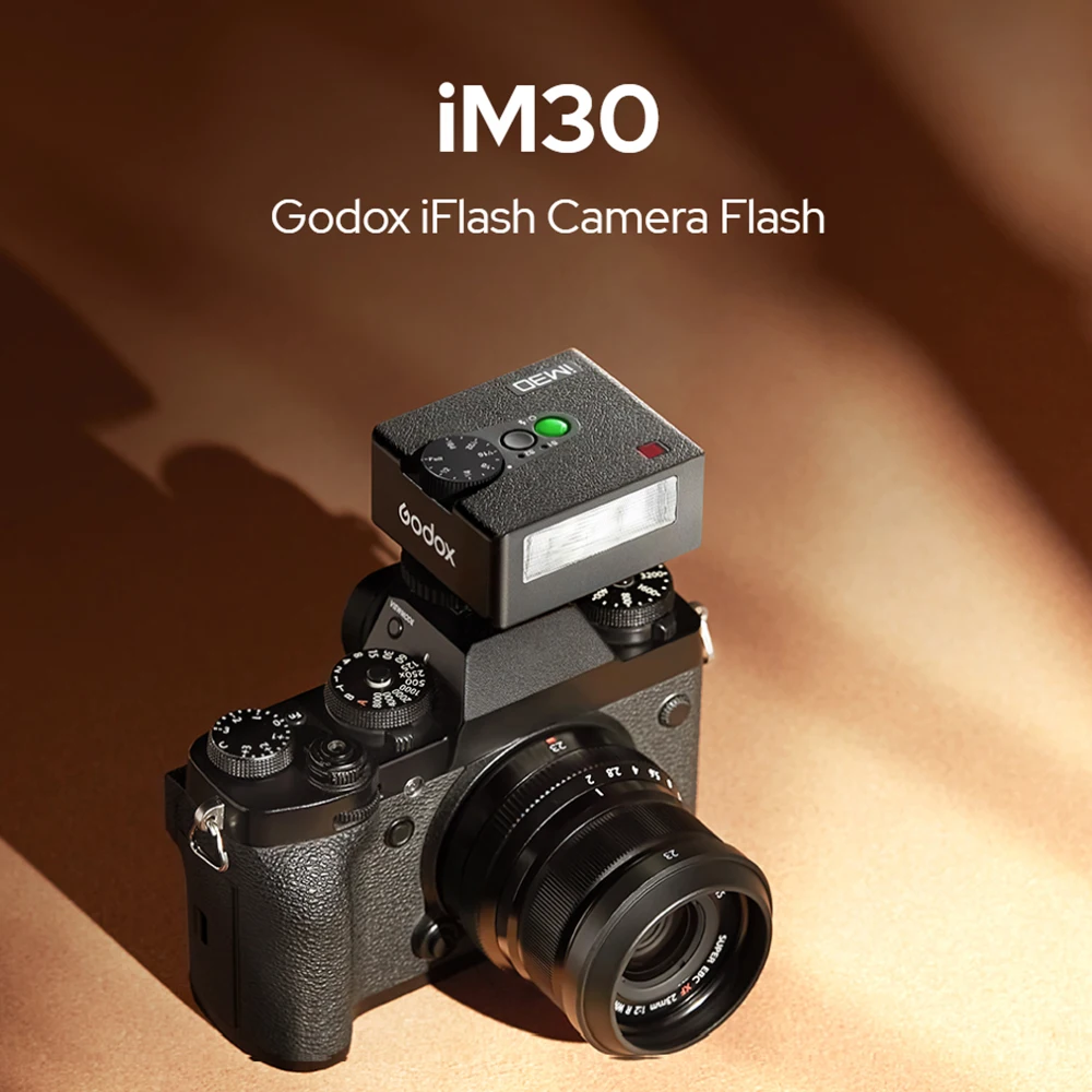 Godox iM30 미니 휴대용 플래시 카메라 플래시 (캐논, 후지 f1-230, zv1, 리코, 니콘, 파나소닉, 올림푸스, 펜탁스, 대부분의 SLR 카메라 호환)