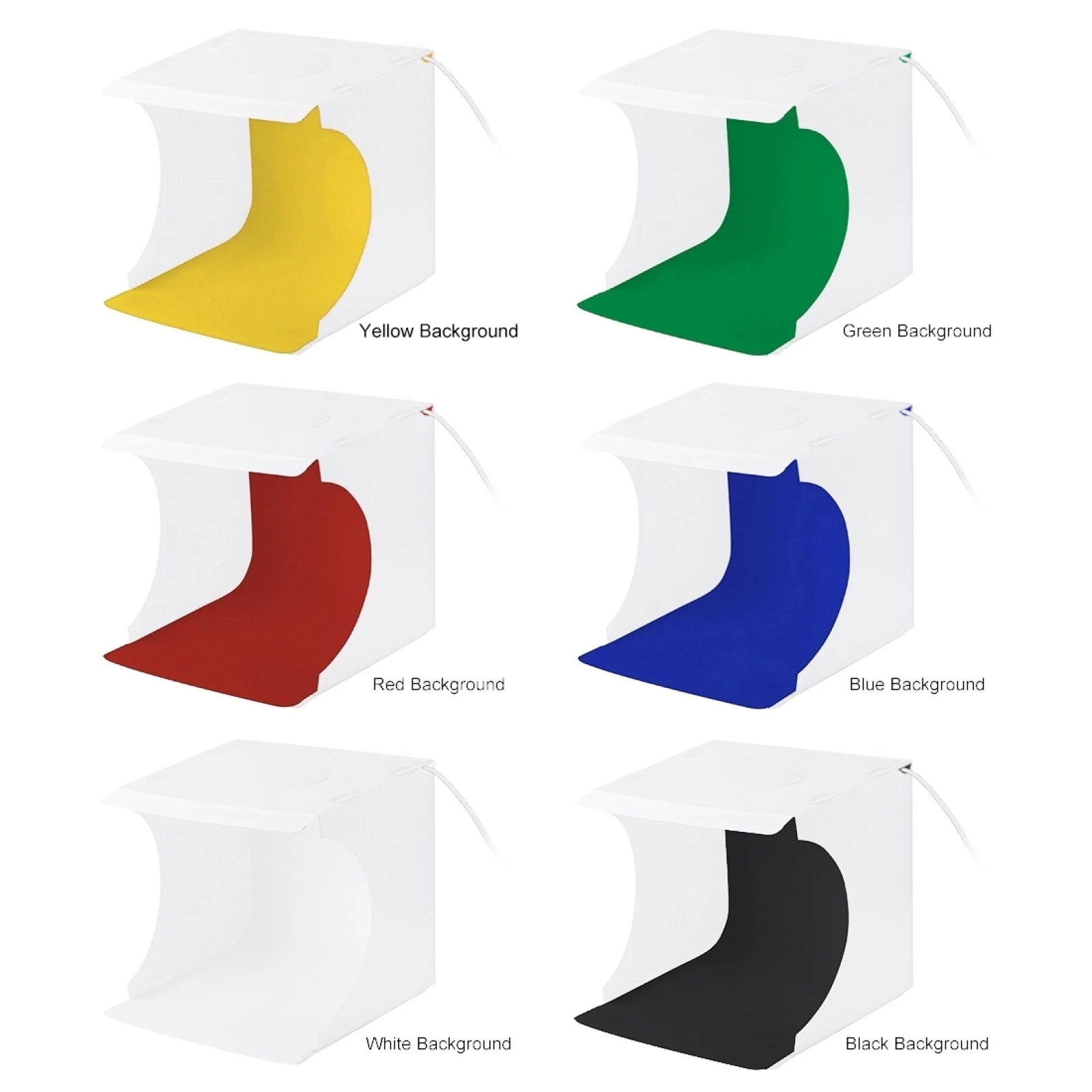 30cm Folding Portable Ring Light Board Photo Lighting Studio Shooting Tent Box Kit 6 Colors Backdrops