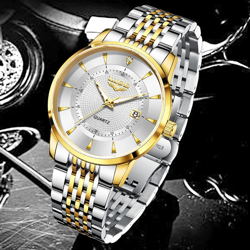 LIGE 2025 New Luxury Women's Bracelet Watch Fashion Sports Waterproof Watches For Women Creative Steel Date Quartz Ladies Watch