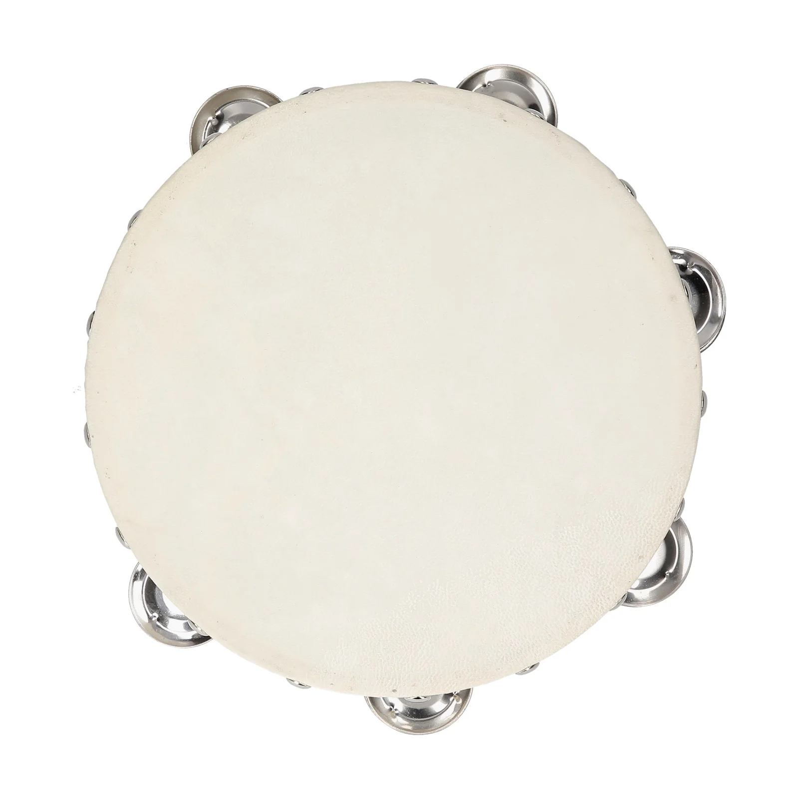 Hand Tambourine 4/6/8 Inch Hand Tambourine Single Row Jingles Sheepskin Drum Skin Wooden Tambourines Entertainment Musical Timbrel Kids