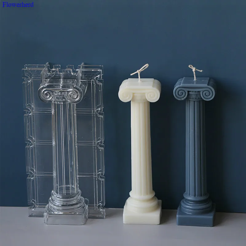 

Большая римская столба, фотоформа, прозрачная акриловая Форма, Ароматизированная свеча, материал «сделай сам», форма для свечей ручной работы, изготовление Candele