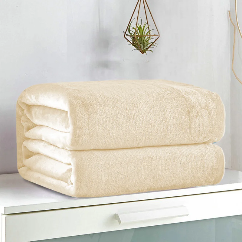 Solid color ultra-soft thickened cloud mink velvet blanket Farai velvet blanket bed sheet cover