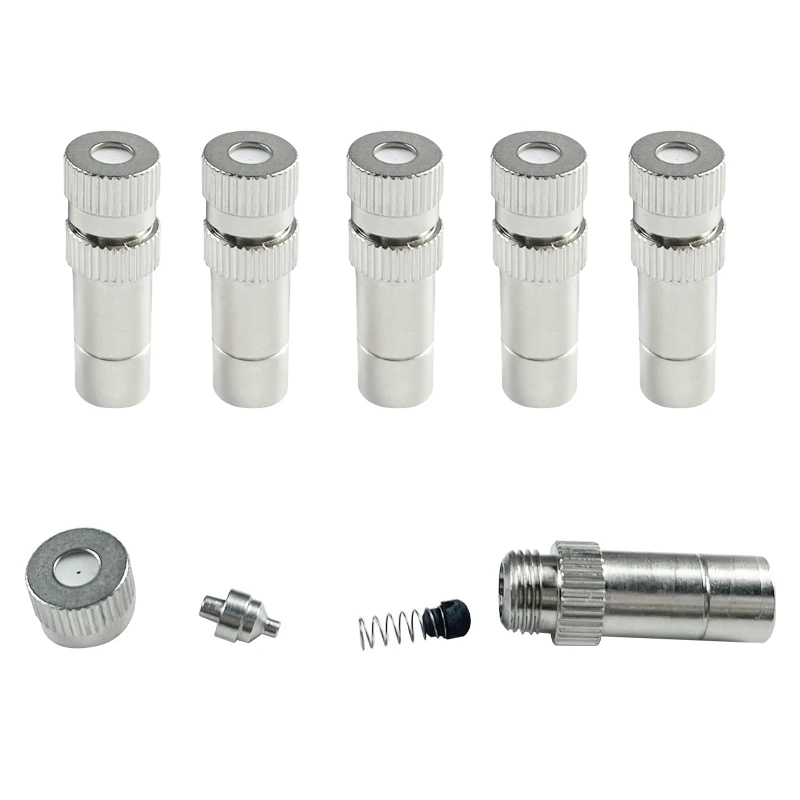 8mm Garden Irrigaion Low Pressure Push-in Misting Nozzles Anti-drip Atomizing Sprayers Cooling Humidification Watering Nozzles spray nozzle garden spray nozzle watering nozzle misting nozzles atomizing sprayer water sprayer gardening sprayer garden sprayer hose spray nozzle