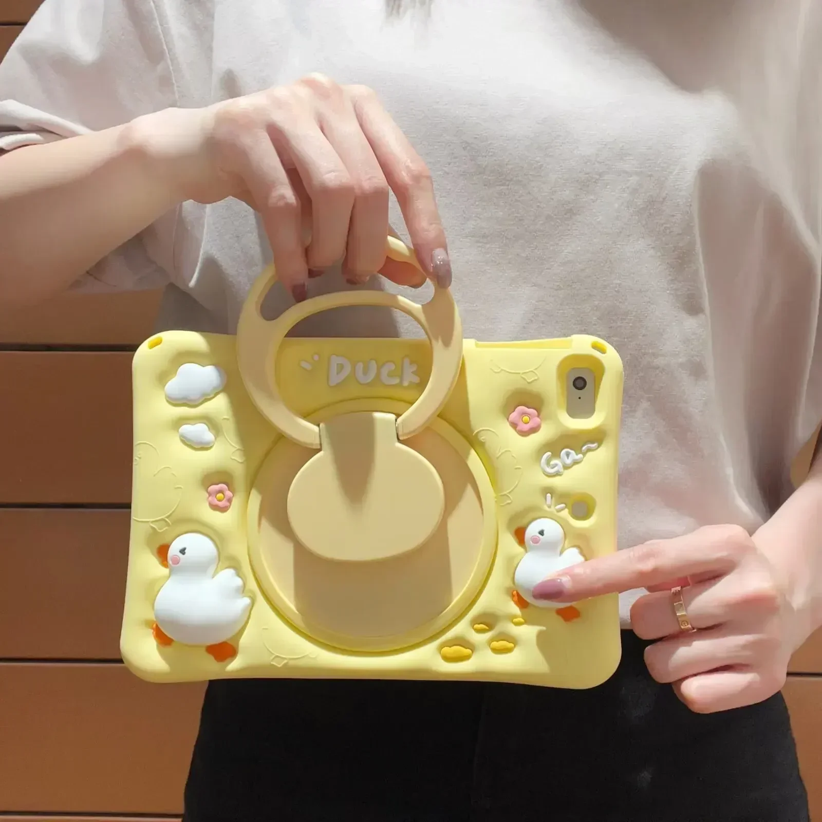 Cute Cartoon Duck Tablet Case Cover