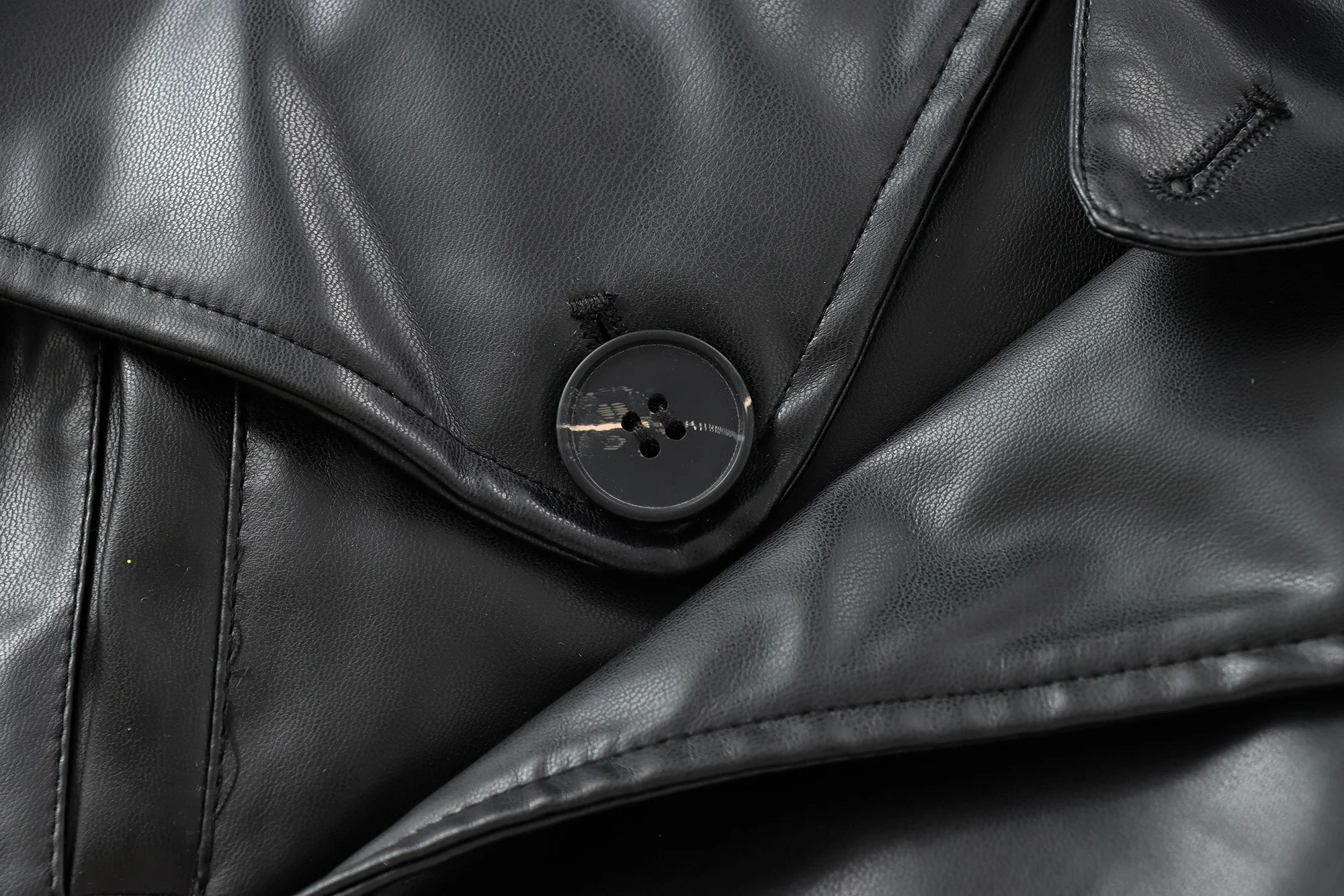 Faux Leather Bomber Jacket for Women - Cropped Streetwear Outerwear