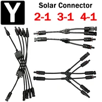 1/5/20/100Set PV Solar Connector  Photovoltaic Male Female Plug Waterproof 3 4 5 Way Y-Type 1 In 2/3/4 Out Solar Kits System 4