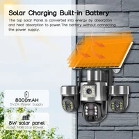 20MP 4G Sim caméra solaire WiFi 10X Zoom optique 3-PTZ 4 objectifs 3 écrans caméras de sécurité sans fil extérieures suivi automatique CCTV V380 4