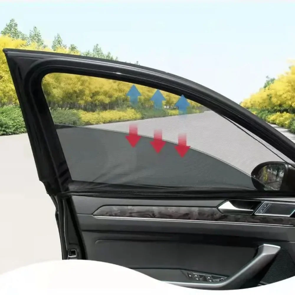 Universal Side Car Window Shades for Baby, Door Screen, Mesh Sleeve, Mosquito Net, SUV, Universal, 4Pcs per Set