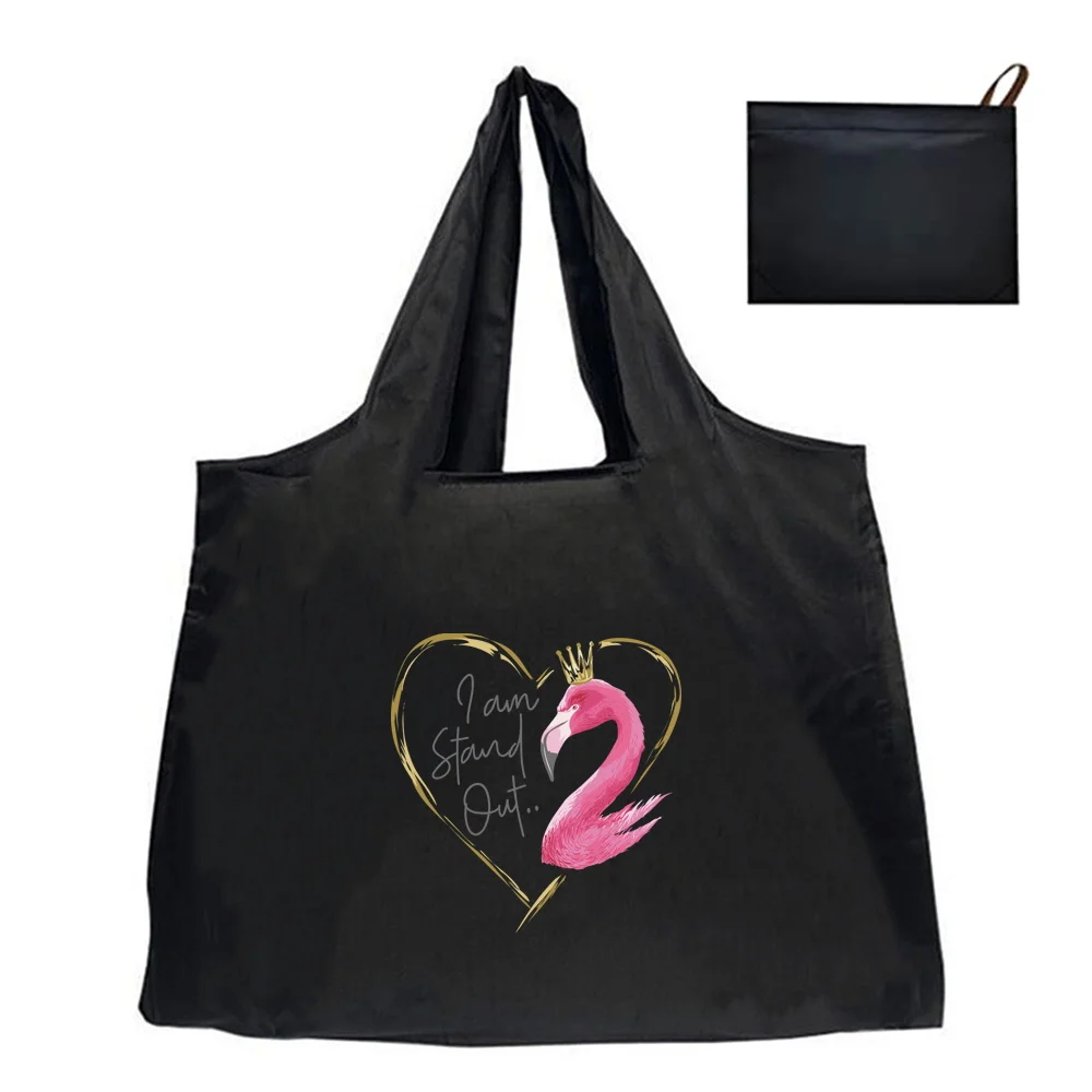 Reusable Large-Capacity Foldable Fashion Tote Bag - Washable and Convenient