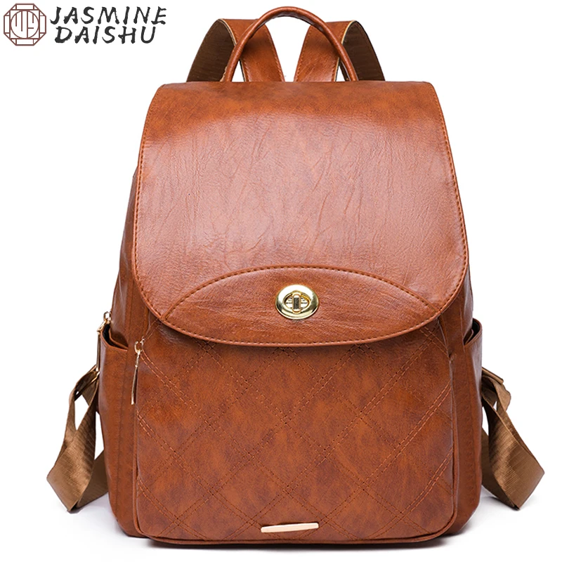 

Large Capacity Travel Back Pack Rucksacks Mochila Women Backpack Female Leather Bagpack for Girl Ladies Sac A Dos School Bag New