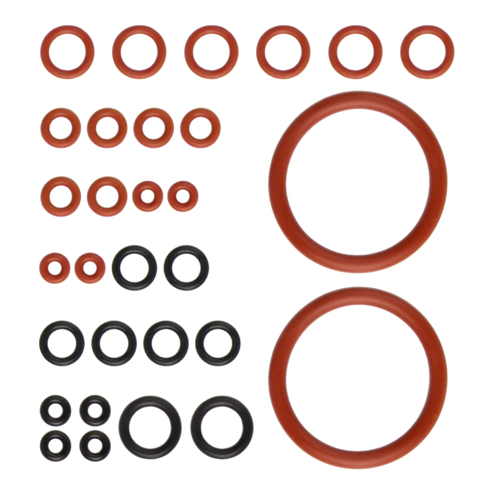 Coffee Machine Valve Seal Filler Replacement Seals O-ring 30-piece Set Easy Installation High Temperature Resistance