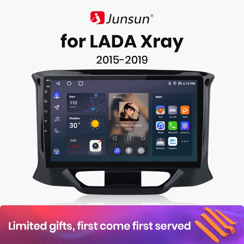 

Junsun V1 AI Voice Wireless CarPlay Android Auto Radio for LADA X ray Xray 2015 - 2019 4G Car Multimedia GPS 2din autoradio