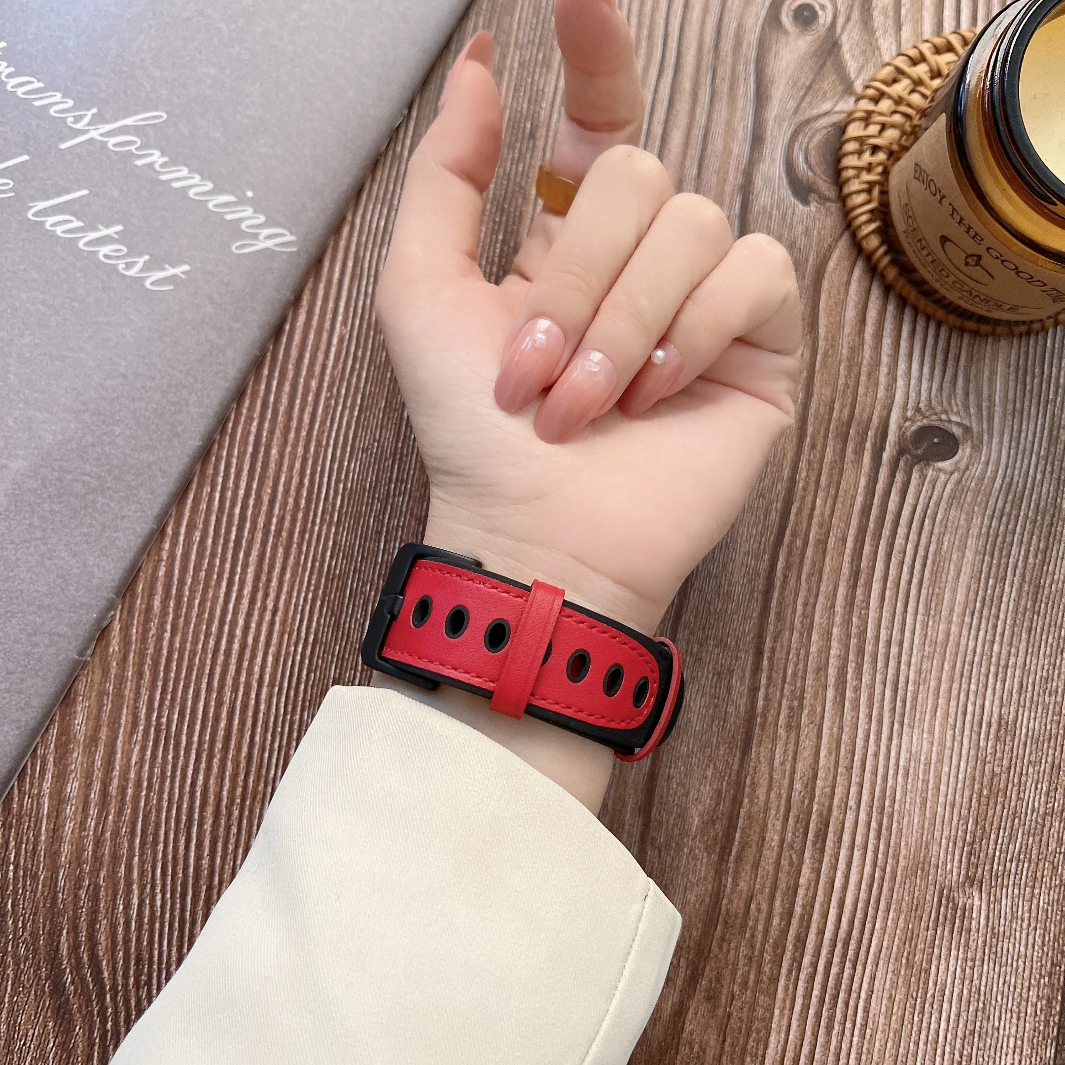 Silicone Leather Strap for Apple Watch Ultra 2 9 8 7 45mm 41mm 49mm 6 5 4 SE 44mm 40mm Wear-resistant Wristband Iwatch 3 38-42mm