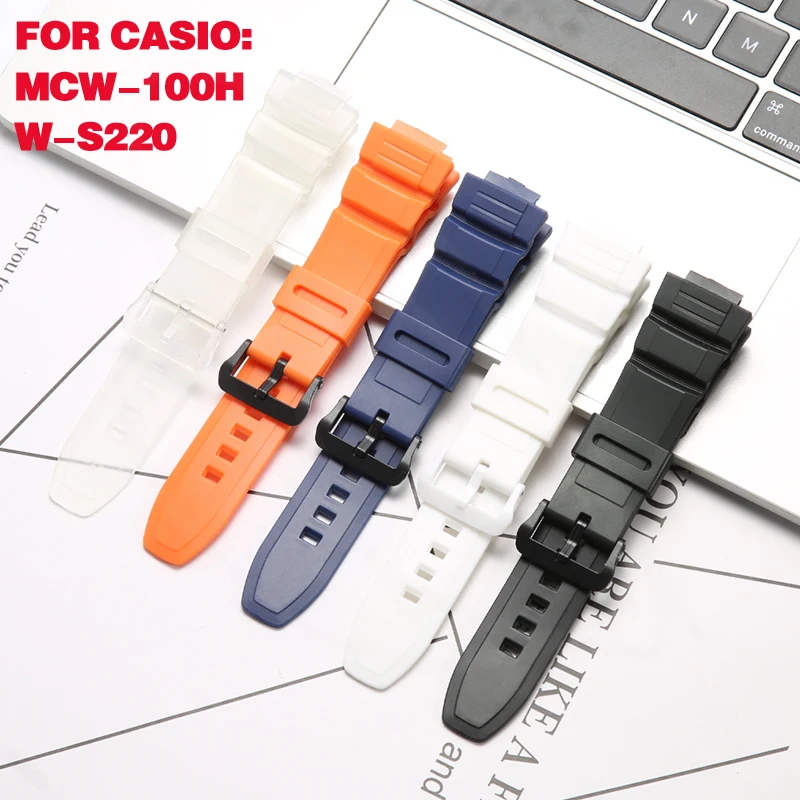 

Resin Strap Suitable For Casio AQ-S810W AEQ-110 MCW-200H Men's Watch Strap Sports Waterproof Watch Accessories Watchband