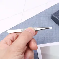 Stainless Steel Eyebrow Trimming Clip Set Flat Oblique Jaws Practical Eye Brow Clips Brow Hair Removal Tools Eyebrows Tweezers 2