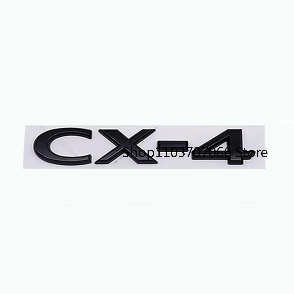 마쯔다2016 2018 2019 2020 2021 CX 4 프론트 그릴 엠블럼 리어 트렁크 배지 로고 블랙 자동차 스티커 데칼 프론트 후드 액세서리
