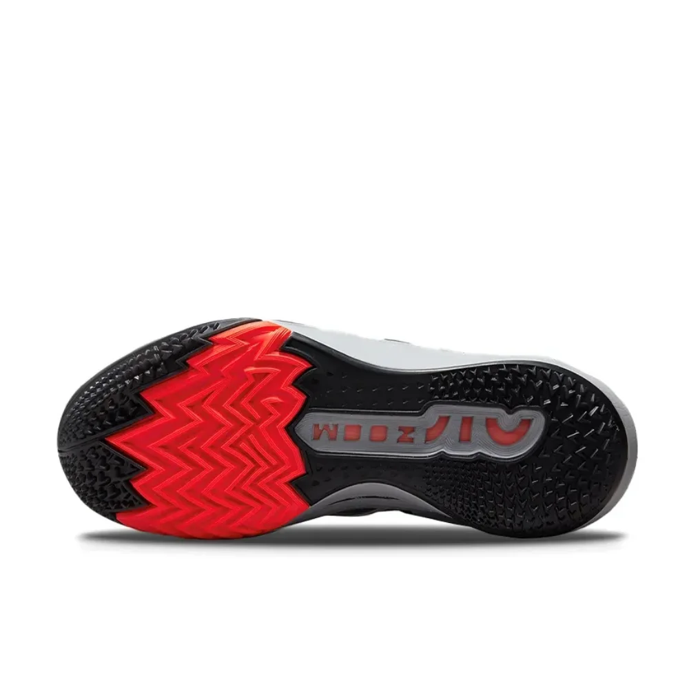 Nike Air Zoom G.T. Cut 2 Men's Low Top Basketball Shoes Shock Absorbing Anti slip Sneakers Black and Red Colorway