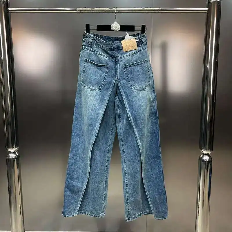 【DALLA】contrast fake two piece Emmiol Free shipping 2025 Contrast Color Fake Two Piece Long