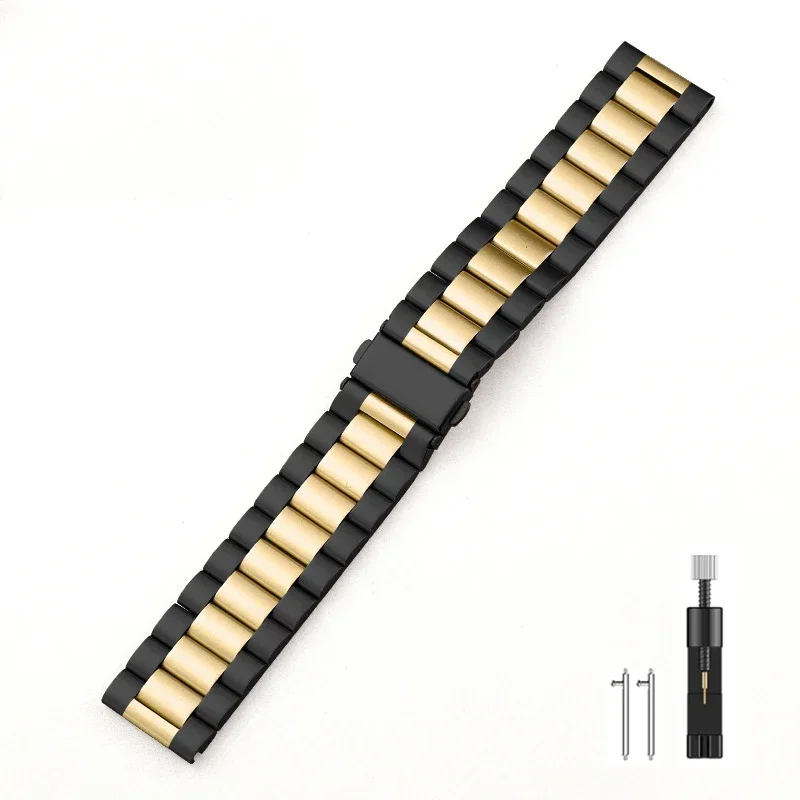 Premium 22mm Stainless Steel Metal Watch Strap Bracelet