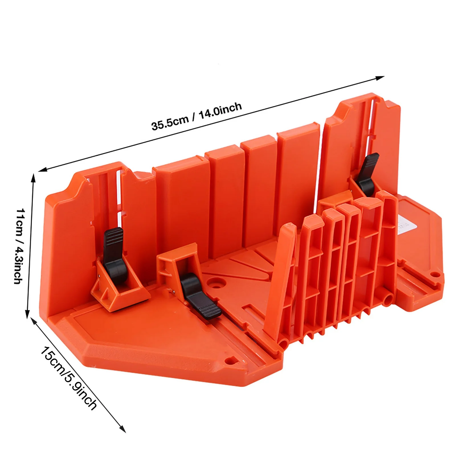 Mitre 박스 목재 톱, 플라스틱 Mitre 박스, 전정톱, 목재 절단, 핸드 톱 하드웨어 도구, 클램프 포함, 14 인치