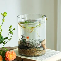 6.5x6/8/10/15/18cm Glass Flower Vase For Wedding Centerpieces Cylinder Vase Hurricane Glass Candle Holders For Tealight Party 1