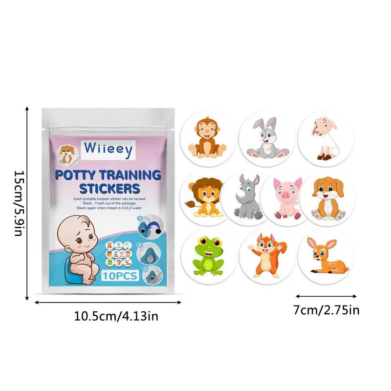 5pcs Cartoon Pee Target Pot Stickers Children's Stickers Color