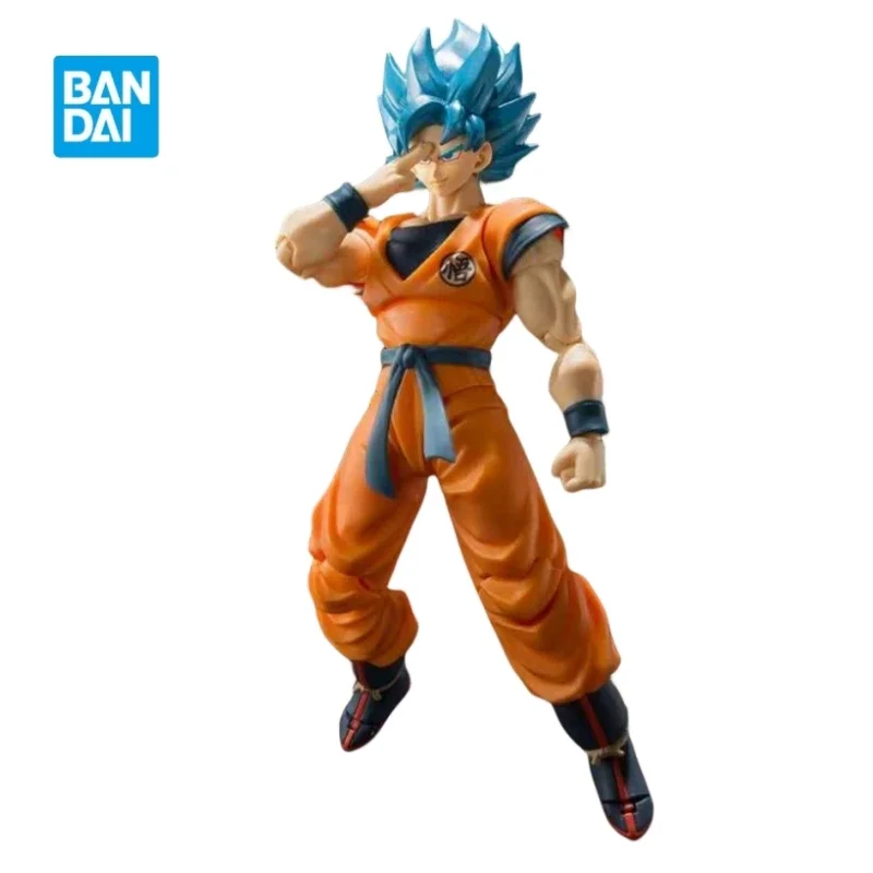 

Bandai SHF Драконий жемчуг супер сайян синие волосы Сон Гоку аниме охватывающие экшн-фигурки коллекционные модели игрушки подарок