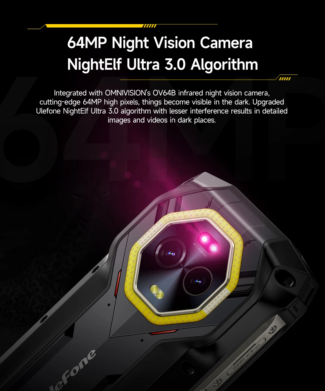 Ulefone Armor Mini 20 4G 4.7" Rugged Phone 64MP Night Camera Android 14 Smartphone 6200mAh Mobile Phone LED