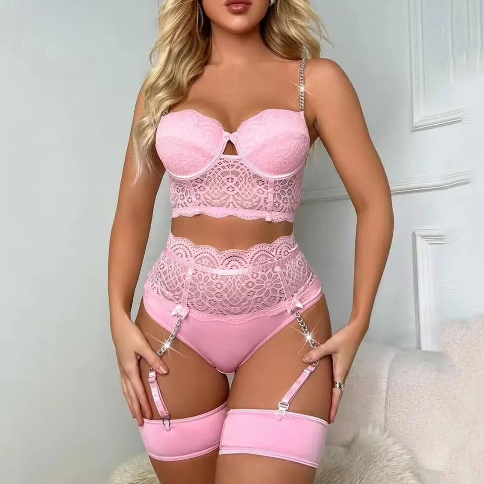 Sexy Comfortable Underwear Push Up Small Size Pure Desire Lace Bra Suit