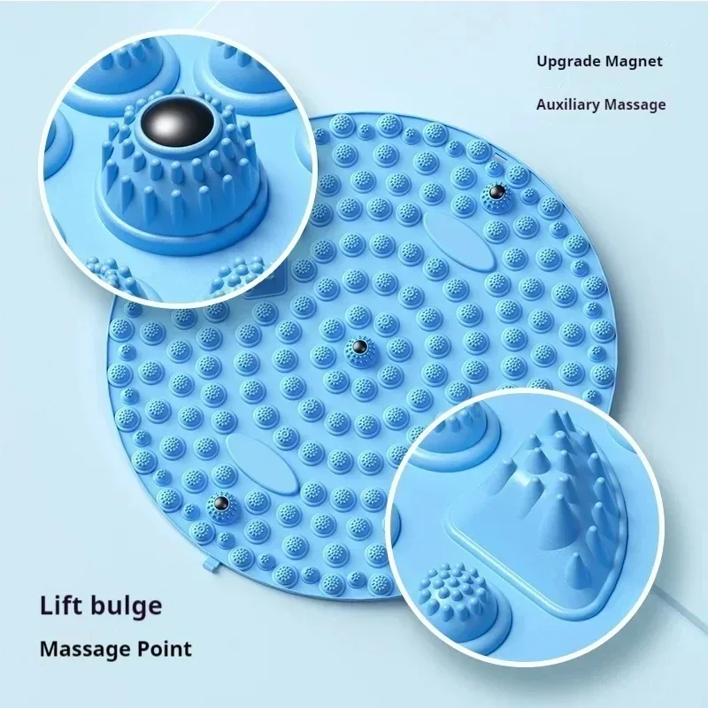 Yoga Mat Massage Pad Yoga Fitness Equipment Foot Yoga Massage Acupressure Board Mat Muscle Relaxation Round Exercise Mat Fitness Foot Training Acupuncture Physiotherapy