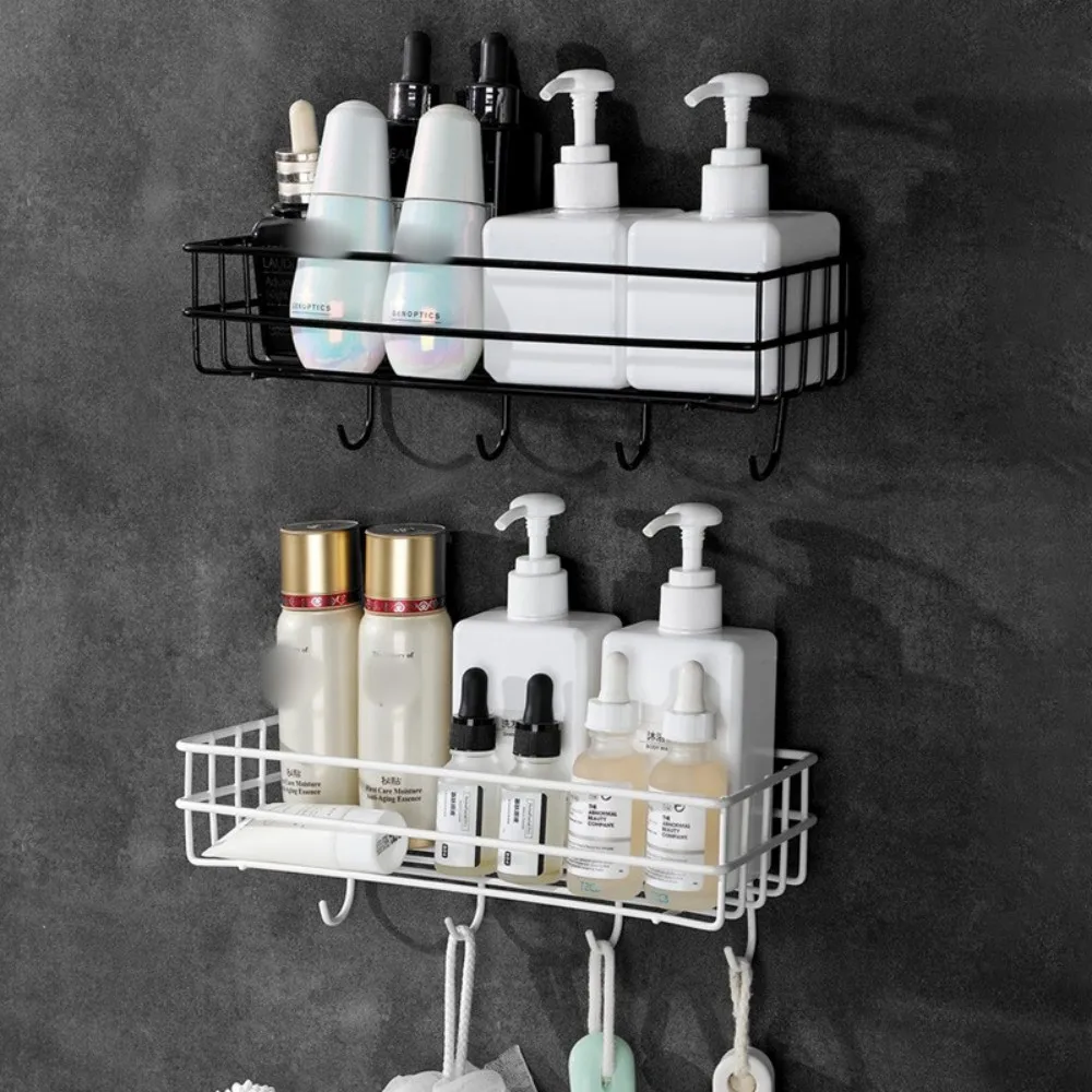 HOShelves-Caddie de douche en métal, rangement sans perçage, porte-shampooing,  toilettes, accessoires d'évaluation T1 - AliExpress