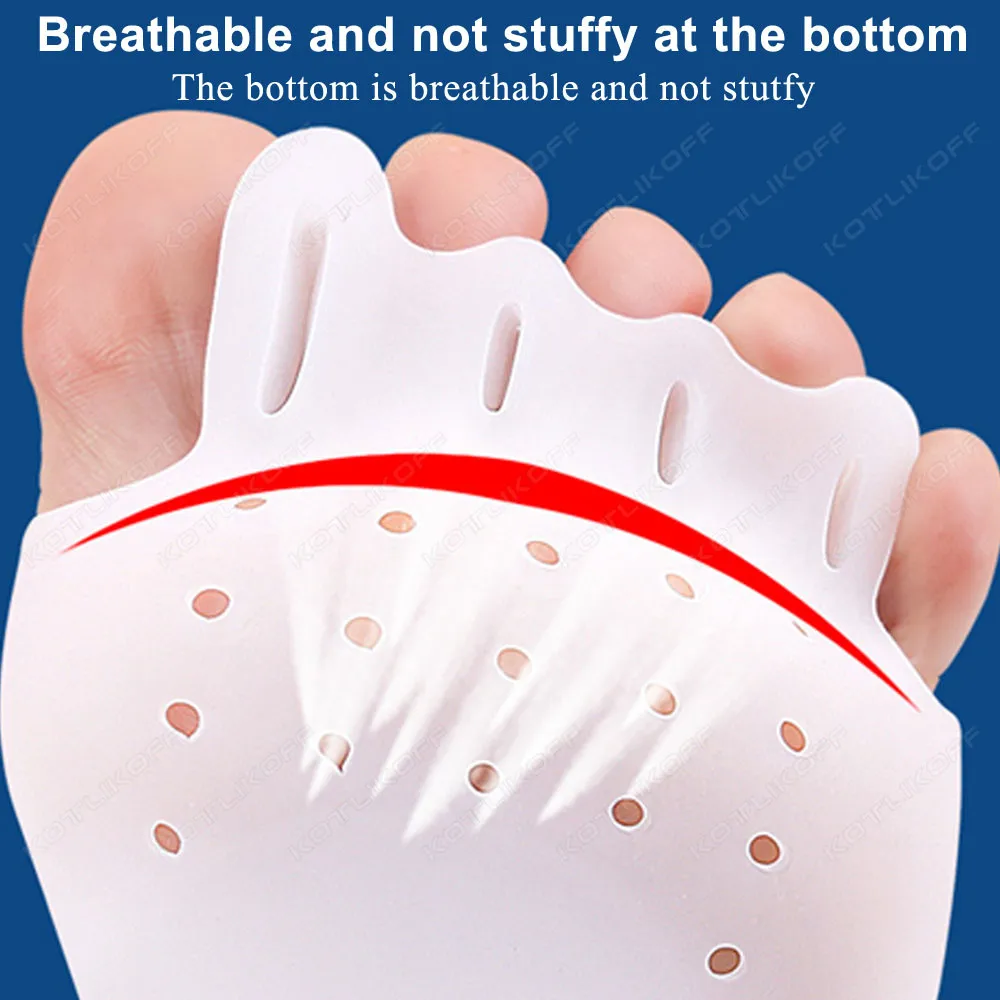 Five Toe Separator Hallux Valgus Corrector Thickened Forefoot Cushion Pressure Relief Massage Toe Overlap Corrector Pad Care