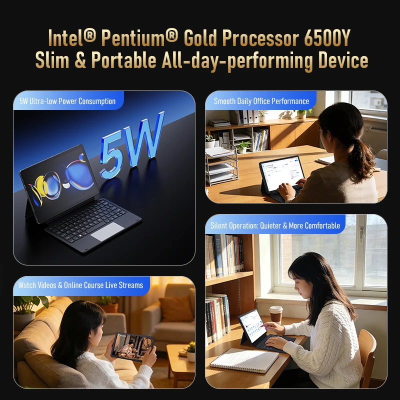 Zwide SA11 Pro 가볍고 편리한 2-in-1 태블릿 10.95인치 비즈니스 여행, 사무 업무 및 엔터테인먼트용