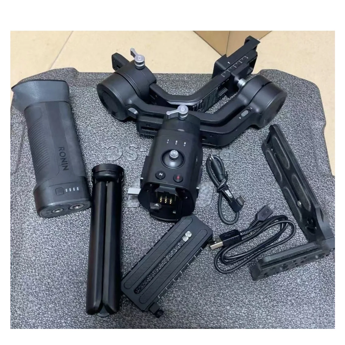 Camera Professional 3 Axis Single-Handed Video Tripods Selfie Remote Control For DJI Ronin SC Gimbal Stabilizer