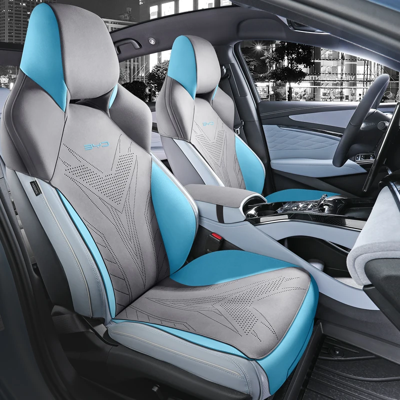 맞춤형 자동차 액세서리 스웨이드 안장 시트 쿠션 패드 BYD Seal DMI EV용 하프 커버드