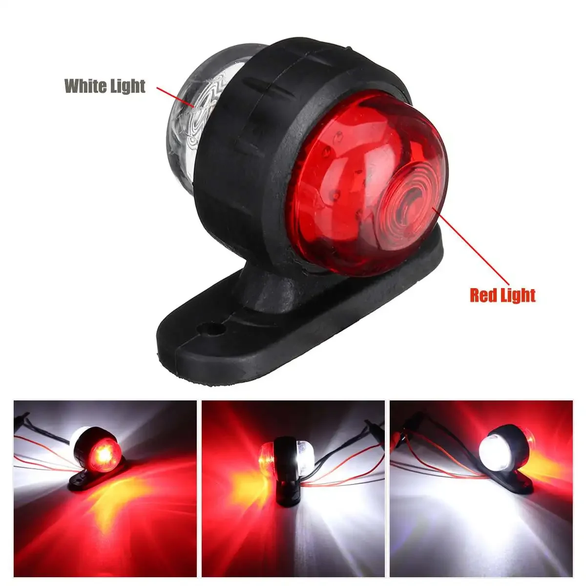 4PCS 12V 24V Universal Truck Trailer Tail Light Side Marker Indicators Light Lamp Edge Lights Signal Lights Lorry Caravans Bus led marker lights,led tail lights