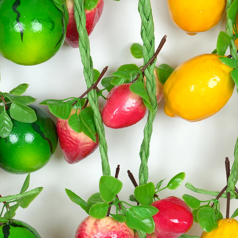 Simulation Fruit String Banana Strawberry Peach Lemon Restaurant Kitchen Festival Party Decoration Photography Props
