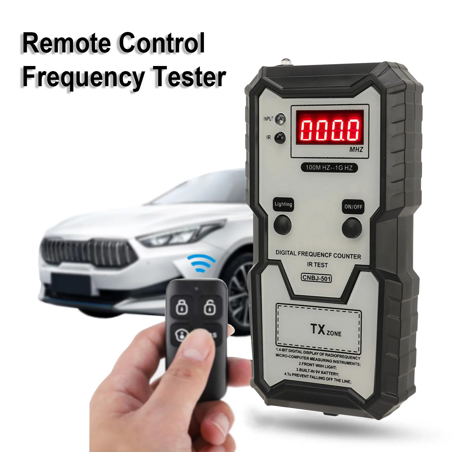 Frequency counter tester frequency meter Car Keys Infrared Frequency Tester 100M-1GHZ Digital Electronic Infrared Frequency Counter Test Instrument with Illumination