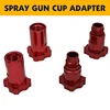 New Spray Gun Cup Adapter Paint Spray Gun Connector For Spray Paint Gun Disposable Measuring Cup Red Quick Connector 1