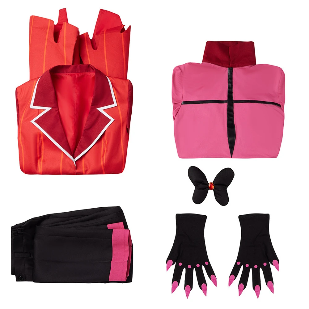 thumbnail image 1 of Disfraz de Cosplay de Anime ALASTOR, uniforme rojo, traje de Cosplay, traje de Carnaval de Halloween para adultos, 1 of 5