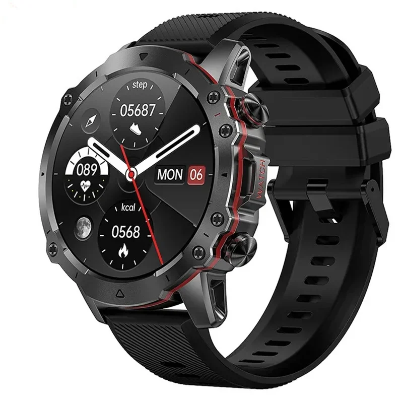 

2024 New Smart Watch AK56 Men's Bluetooth Call Music Fitness Tracker Heart Monitor 400mAh Long Standby Outdoor Sport Smartwatch