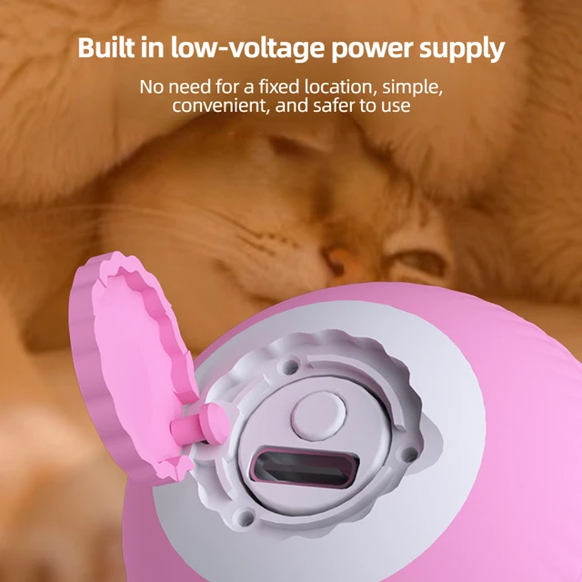 Teasing Cat Electric Ball Toys Automatic Moving Bouncing Rolling Ball with Led Lights Usb Rechargeable Smart Interactive Cat Toy - Imagen 6
