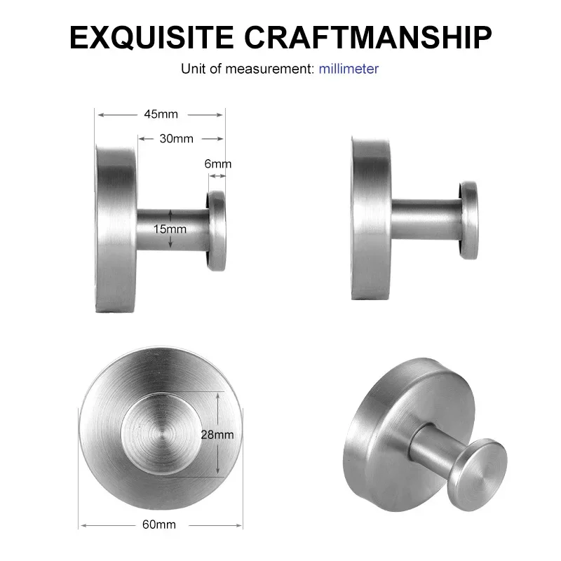 Metal Suction Cup Hook Strong Vacuum Bathroom Suction Cup Hooks Waterproof Towel Holder Stainless Steel Reusable Wall Hanger self adhesive hooks multifunctional hooks towel holder self adhesive wall hooks suction cup hook heavy duty hooks