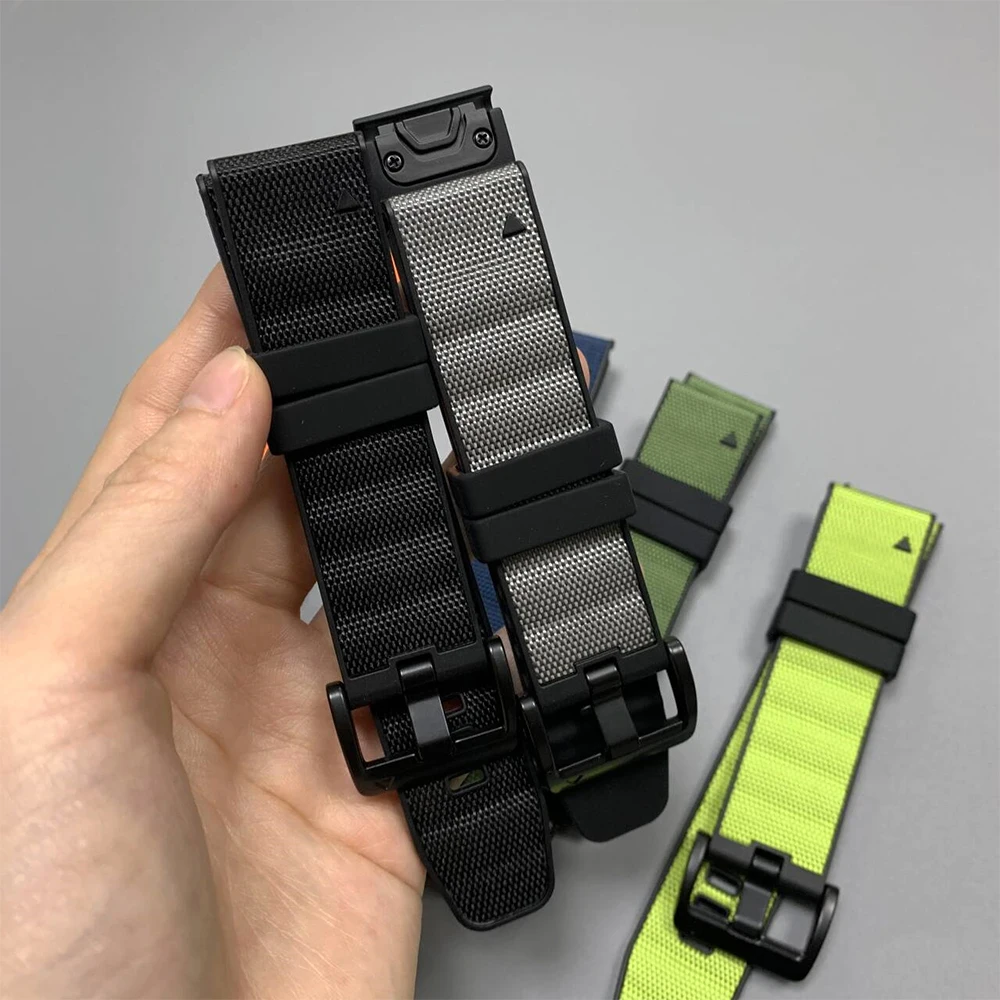 Durable Nylon Silicone Quick Fit Strap – 26 22mm Premium Band