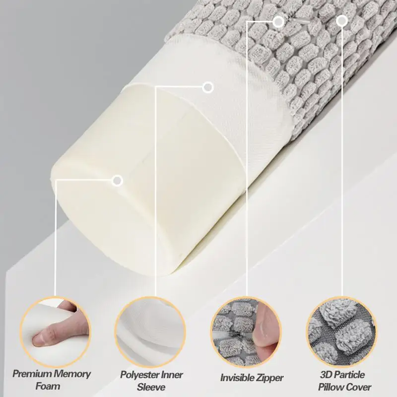 Neck Roll Pillow For Sleeping Roll Neck Support Pillow Cylinder Round Pillows With Removable Pillowcase For Home Work Area Yoga 5