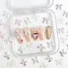 50pcs 3D Sweet Pearly Glossy Ribbon Bow Resin Nail Charms Ballerina Bow Tie Nail Art Decoration Nail Accessories Manicure DIY 6