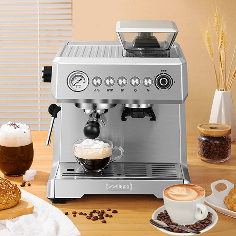 Machine à café expresso électrique italienne semi-automatique, moulin à  café, cappuccino, mousseur à lait, 20 bars - AliExpress