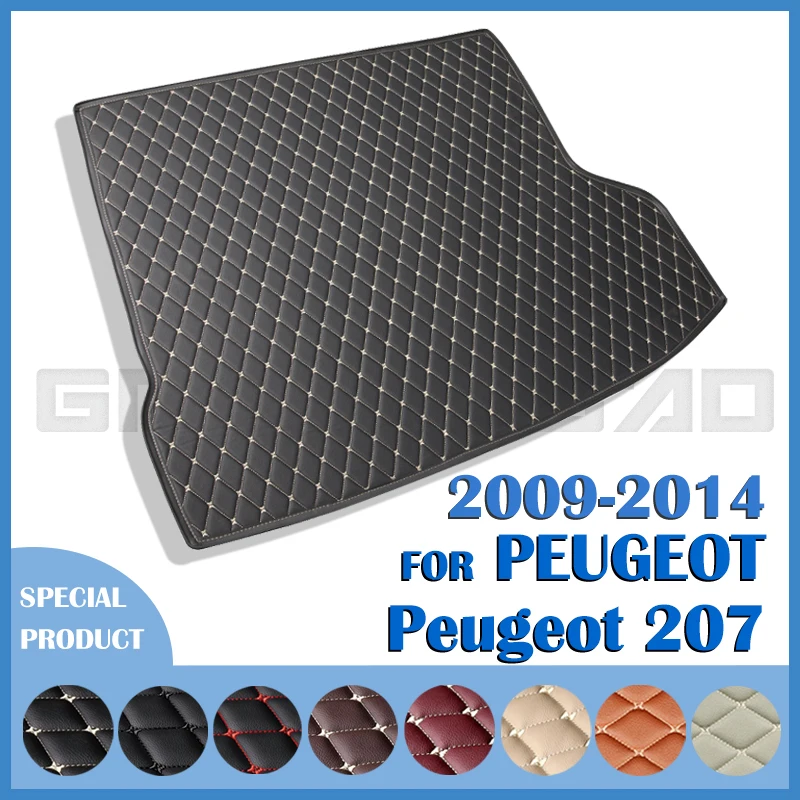 

Коврик для багажника автомобиля для PEUGEOT 207 2009 2010 2011 2012 2013 2014, пользовательские автомобильные аксессуары, украшение интерьера автомобиля