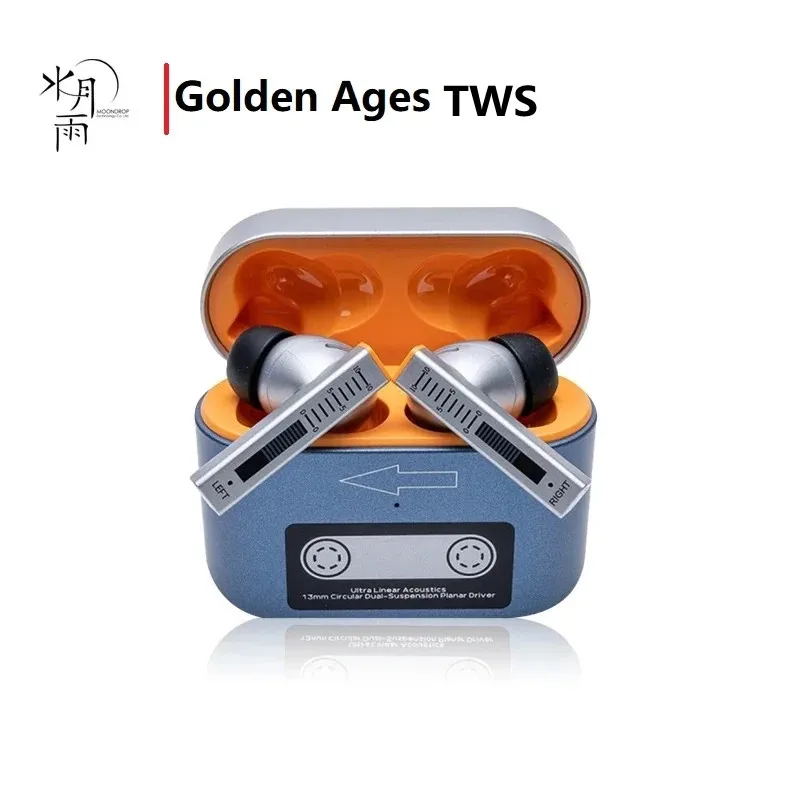 

Наушники Moondrop Golden Ages TWS, 13 мм, суперлинейная полночастотная плоская Магнитная передача, Многопротокольная передача без потерь
