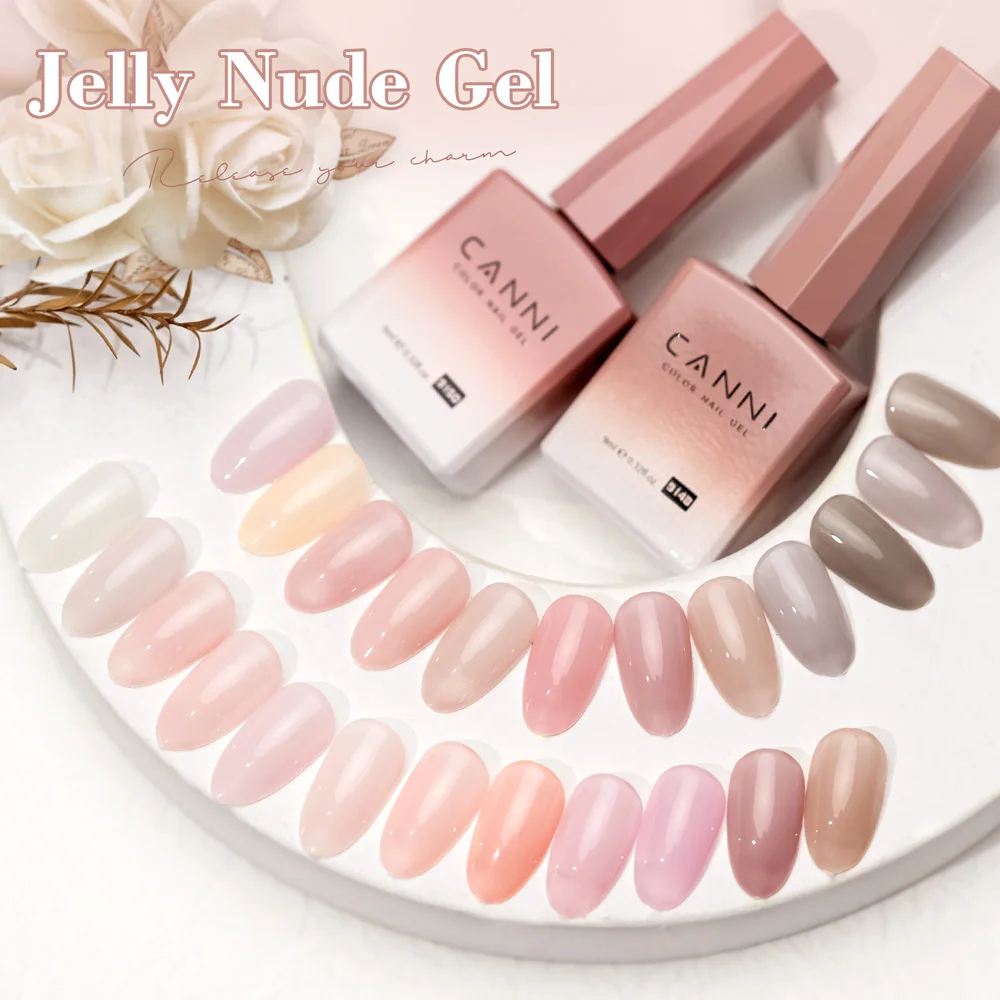 Canni HEMA-Free TPO-Free Transparent Nude Jelly Nail Gel Lacquer - 9ml